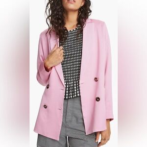 Scotch and Soda double breasted pink blazer